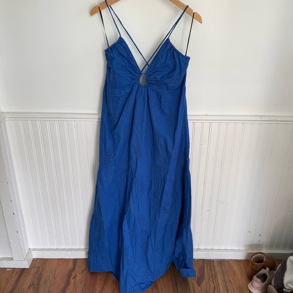 H&M midi/maxi dress with eyelet detail